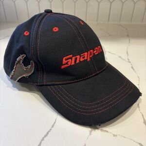 Snap-On Tools Hat Distressed Wrench Adjustable Baseball Cap Red Black Mechanic